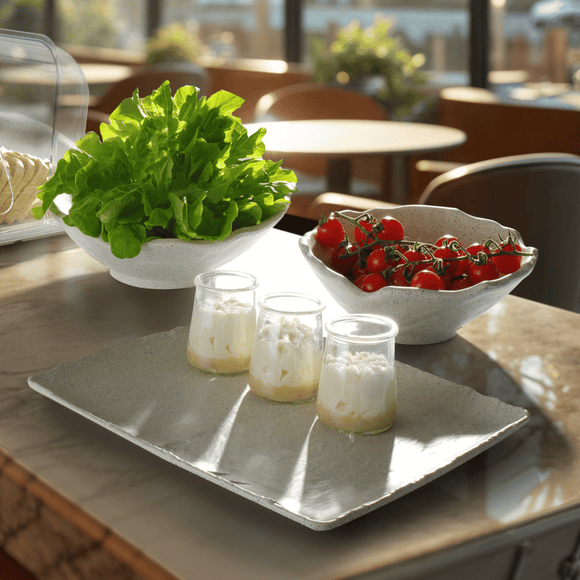 Terra Skråstilt Ramekin grå granitt 232x225x(h)95 mm