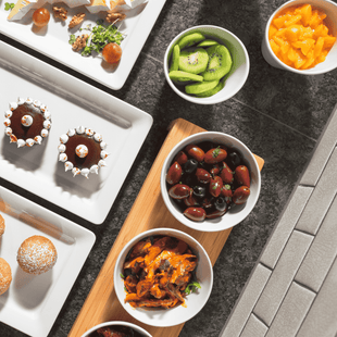 Velocity melamin skråstilt skål, 70x70x(H)60mm