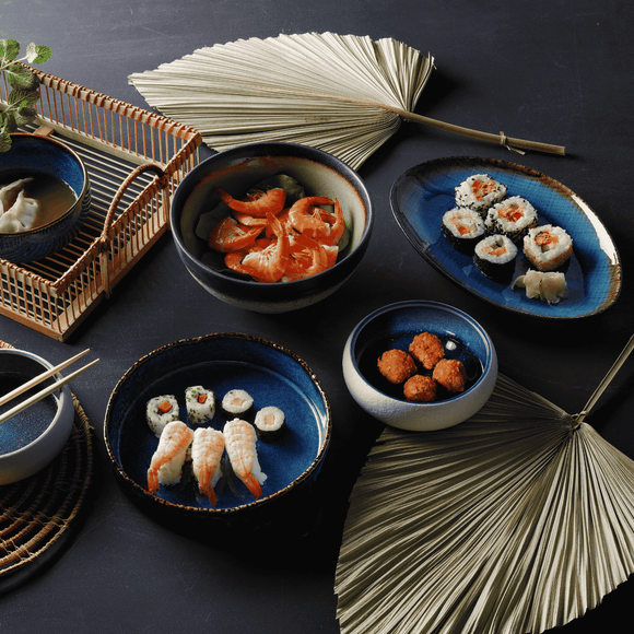 Goro hvit blå bolle 140 mm, Min. kjøp: 3