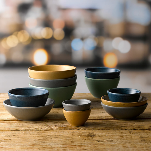 Andorra Green Contour snackskål, 130x65mm, Min. kjøp: 12