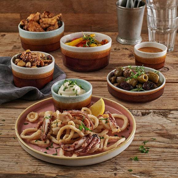 Nourish Barley White sideskål, 120 mm, Min. kjøp: 12