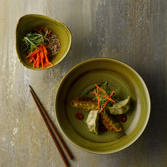 Stonecast Plume Green coupé-skål, 248 mm, Min. kjøp: 12