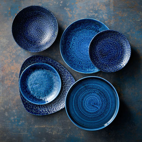 Stonecast Plume Ultramarin grunn kupéplate, 260 mm, Min. kjøp: 12