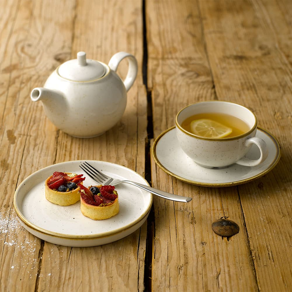 Stonecast Barley White cappuccino-tallerken, 156 mm, Min. kjøp: 6