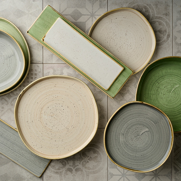 Steinstøpt bygg i hvitt porselensfat, 300x90mm, Min. kjøp: 6