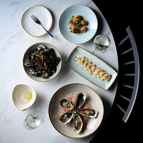 Stonecast Duck Egg avlang tallerken, 295 mm, Min. kjøp: 6