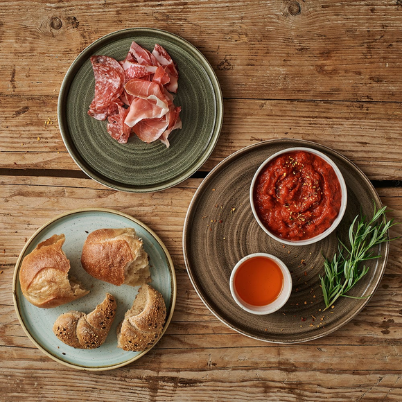 Stonecast Duck Egg veggplate, 210 mm, Min. kjøp: 6