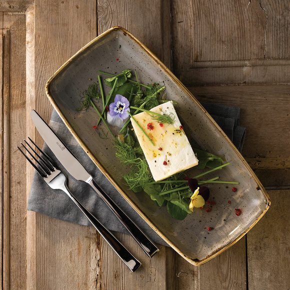 Stonecast grå avlang plate, 295 mm, Min. kjøp: 6