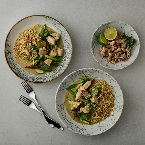 Homespun Accents Jasper Grey coupé-skål, 248 mm, Min. kjøp: 6