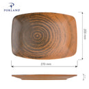 Lykke Brun oval tallerken, 270 mm-4