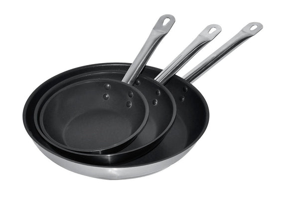 Frypan ss + slippelbelegg ø24 2,3l - for Storkjøkken - XL - Storkjøkken