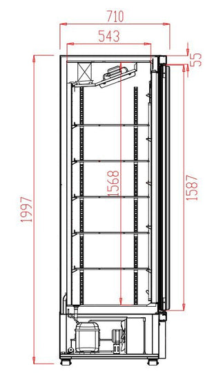 Fryseskap 3 glassdører jde - 1530f - for Storkjøkken - XL - Storkjøkken
