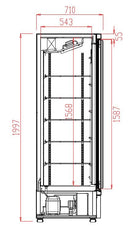 Fryseskap 3 glassdører svo - 1530f - for Storkjøkken - XL - Storkjøkken
