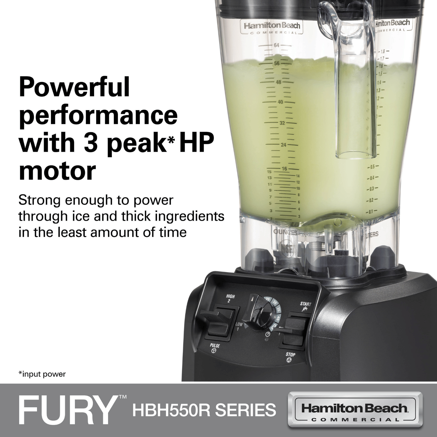 Fury høytytende blender, 178 x 203 x (H) 457 mm - for Storkjøkken - XL - Storkjøkken