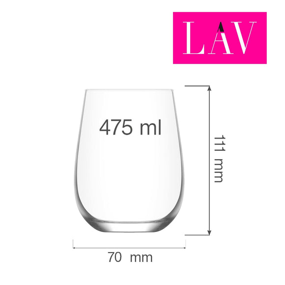 Gaia brusglass 475 ml, Min. kjøp: 6 - for Storkjøkken - XL - Storkjøkken