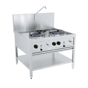 Gass wok bord 2x17kw + 1x9kw - for Storkjøkken - XL - Storkjøkken