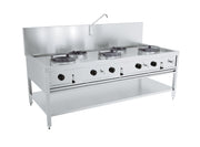 Gass wok bord 3x17kw + 2x9kw - for Storkjøkken - XL - Storkjøkken