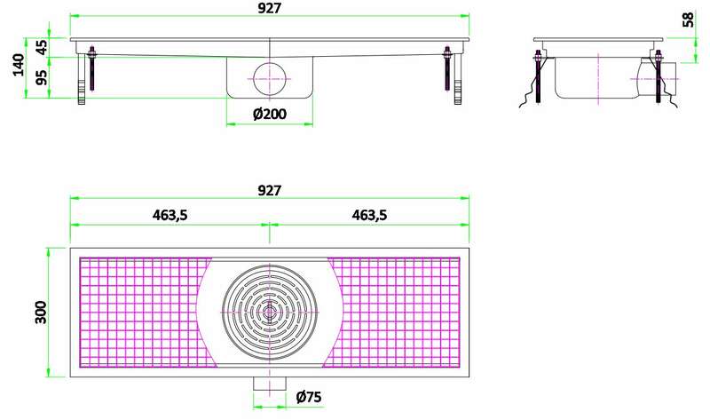 Gulvrist, 927x300x140 mm – bilde 9