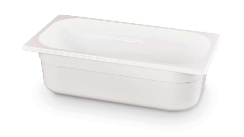 GN 1/3 Kontainer - 2,5L - Hvit - for Storkjøkken - XL - Storkjøkken