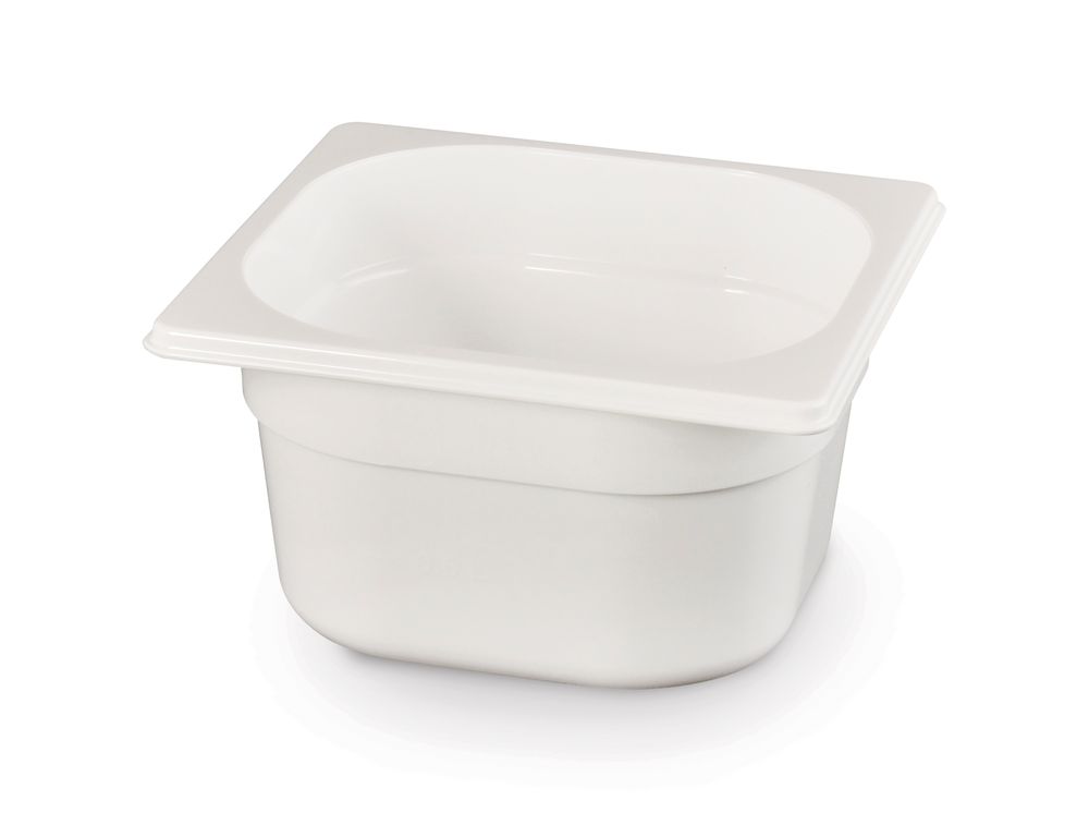 GN 1/6 Kontainer - 1,6L - Hvit - for Storkjøkken - XL - Storkjøkken