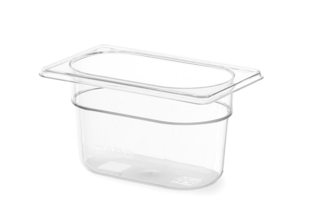 GN 1/9 Kontainer - 0,6L - Transparent - for Storkjøkken - XL - Storkjøkken