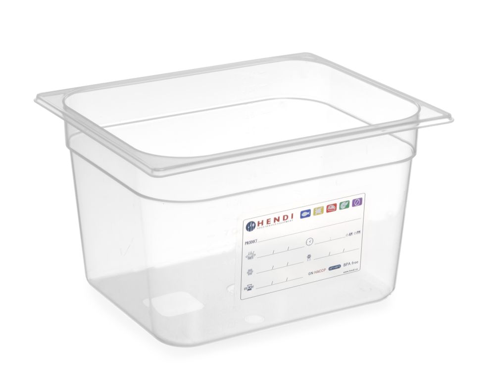 GN Kontainer GN 1/2 HACCP - 6,5L - Transparent - for Storkjøkken - XL - Storkjøkken