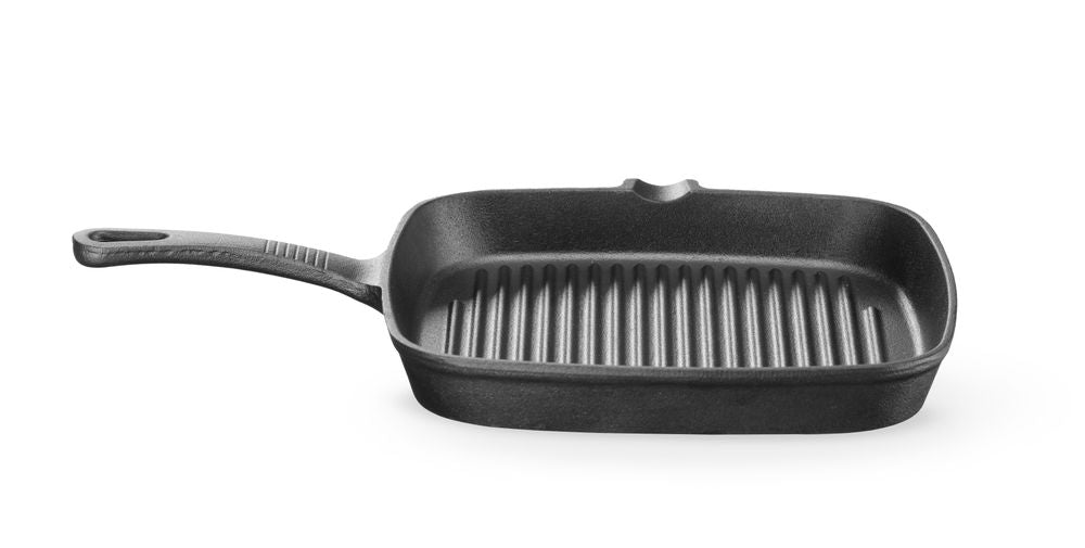 Grillpanne i støpejern, 230x230x(H)25mm - for Storkjøkken - XL - Storkjøkken
