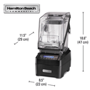 Hamilton Beach Commercial® Eclipse™ høytytende blender med 64 oz/2 l Wave~Action® - beholder – HBH755R - CE - serien - for Storkjøkken - XL - Storkjøkken
