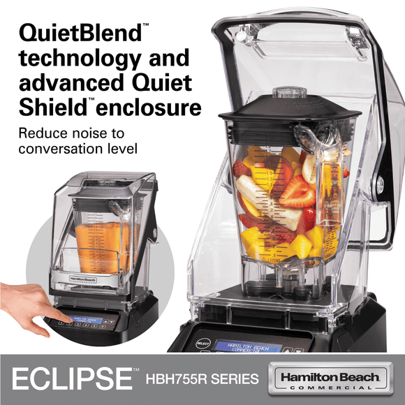 Hamilton Beach Commercial® Eclipse™ høytytende blender med 64 oz/2 l Wave~Action® - beholder – HBH755R - CE - serien - for Storkjøkken - XL - Storkjøkken