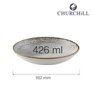 Homespun Accents Jasper Grey coupé - skål, 182 mm, Min. kjøp: 6 - for Storkjøkken - XL - Storkjøkken