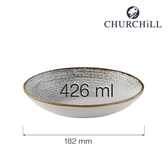 Homespun Accents Jasper Grey coupé - skål, 182 mm, Min. kjøp: 6 - for Storkjøkken - XL - Storkjøkken