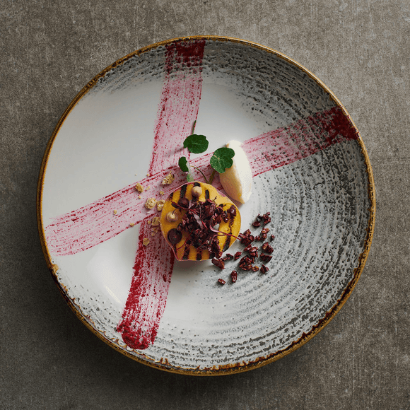 Homespun Accents Jasper Grey coupé - skål, 248 mm, Min. kjøp: 6 - for Storkjøkken - XL - Storkjøkken