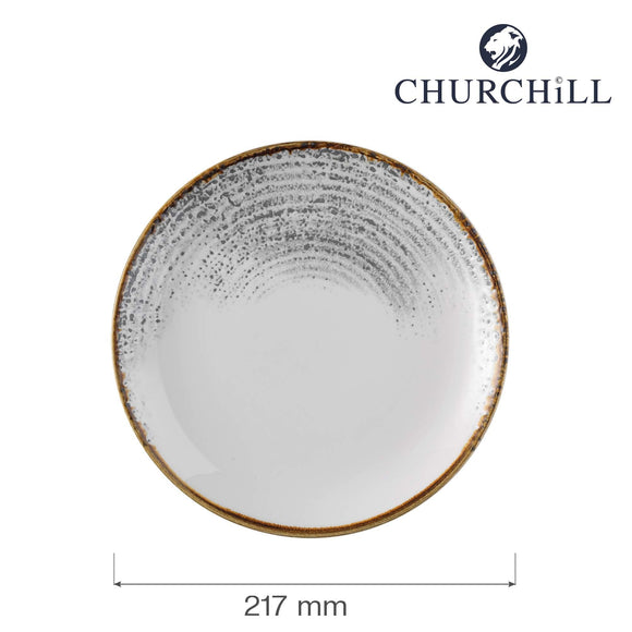 Homespun Accents Jasper Grey coupé - tallerken, 217 mm, Min. kjøp: 6 - for Storkjøkken - XL - Storkjøkken