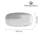 Homespun Accents Jasper Grey kokketallerken avlang, 298x153mm, Min. kjøp: 6 - for Storkjøkken - XL - Storkjøkken