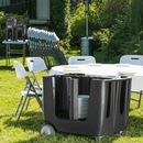 Hvit cateringstol, 540x440x(H)840mm, maks 175 kg, Amerbox - for Storkjøkken - XL - Storkjøkken