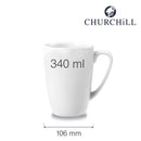 Hvit profilkrus, 340 ml - for Storkjøkken - XL - Storkjøkken