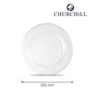 Hvit profilplate, 305 mm, Min. kjøp: 12 - for Storkjøkken - XL - Storkjøkken