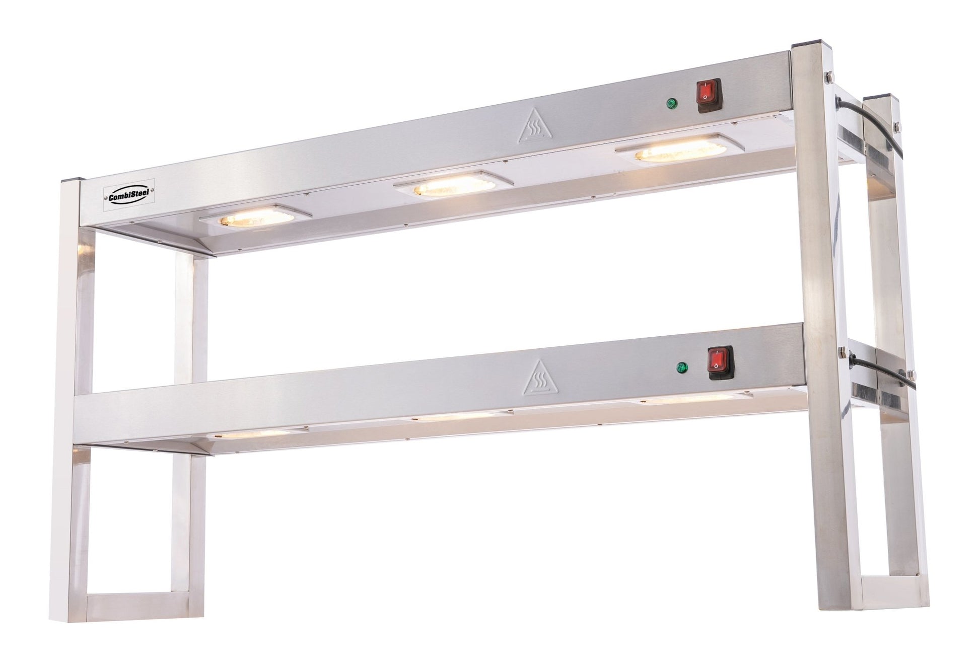Hylle halogen oppvarmet 2 nivåer 1200 flatpakket - for Storkjøkken - XL - Storkjøkken