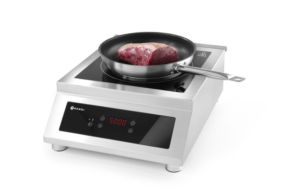 Induksjons koktopp 1. sone Model 5000 D, 400V/5000W, 398x515x (H) 168mm - for Storkjøkken - XL - Storkjøkken