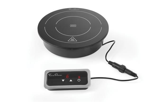 Induksjonsvarmer 800W, Fine Dine, Sort, 230V/800W, ⌀245x(H)80mm - for Storkjøkken - XL - Storkjøkken