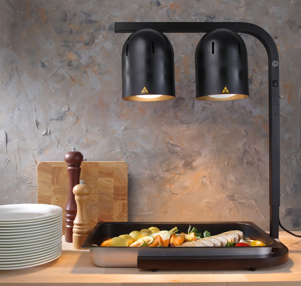 Infrarød varmebro, Silver, 230V/500W, 453x360X (H) 790mm - for Storkjøkken - XL - Storkjøkken
