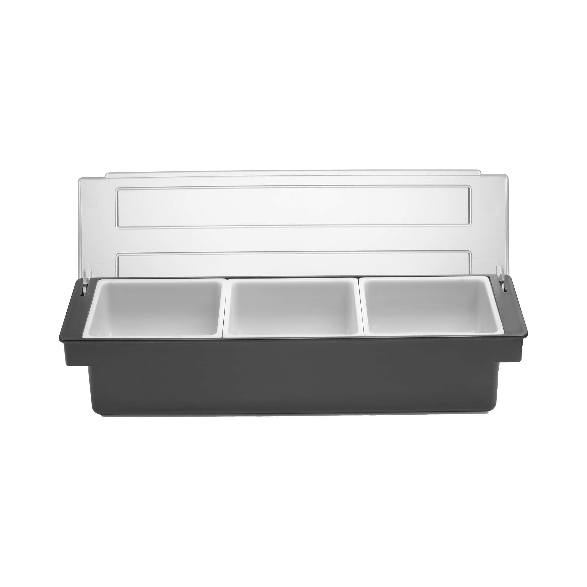 Ingrediensboks – 3 beholdere, Bar up, svart, 480x150x(H)100mm - for Storkjøkken - XL - Storkjøkken