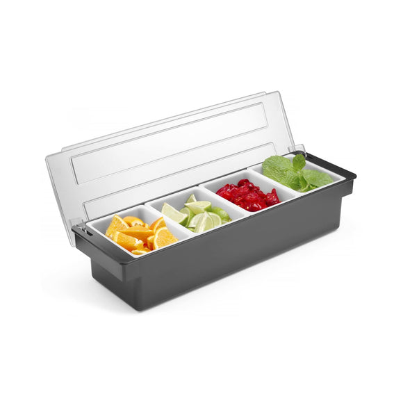 Ingrediensboks – 4 beholdere, Bar up, 480x150x(H)100mm - for Storkjøkken - XL - Storkjøkken