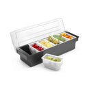 Ingrediensboks – 6 beholdere, Bar up, 480x150x(H)100mm - for Storkjøkken - XL - Storkjøkken