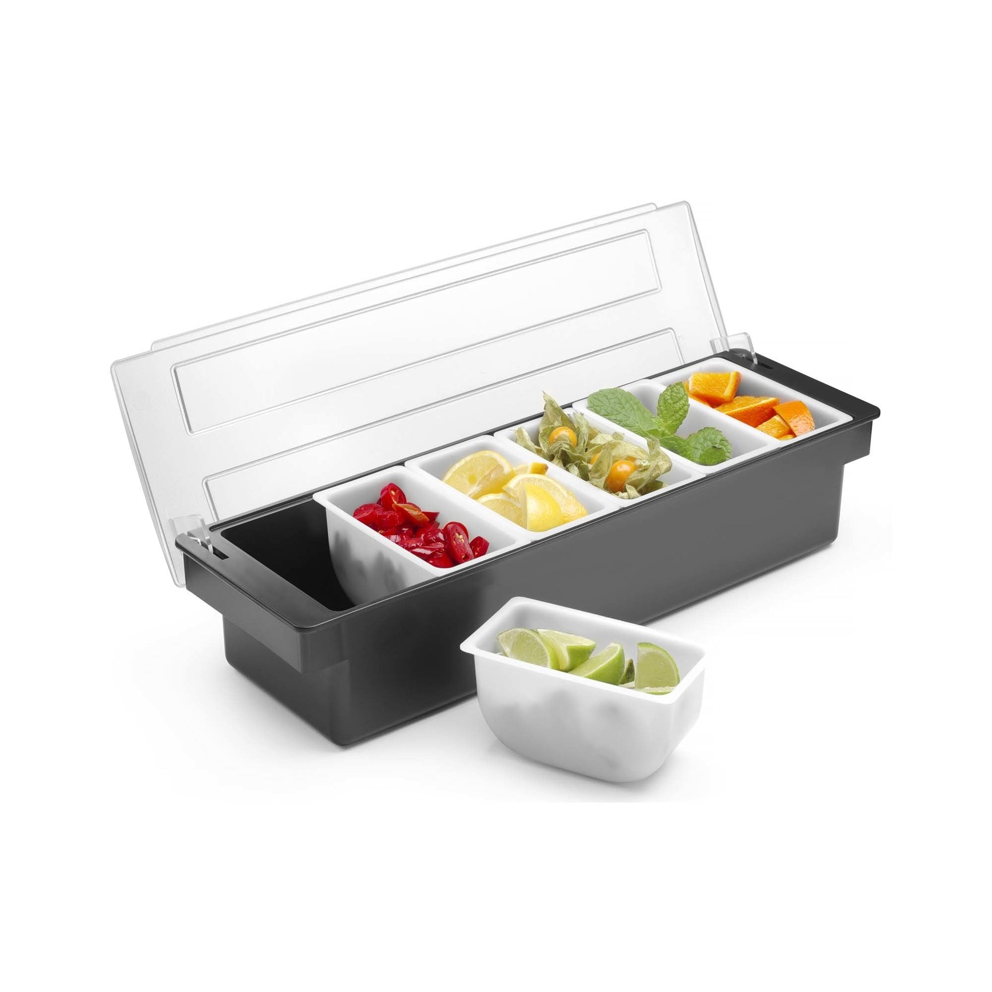 Ingrediensboks – 6 beholdere, Bar up, 480x150x(H)100mm - for Storkjøkken - XL - Storkjøkken