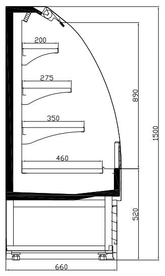 Kaldt display 1.5 - for Storkjøkken - XL - Storkjøkken