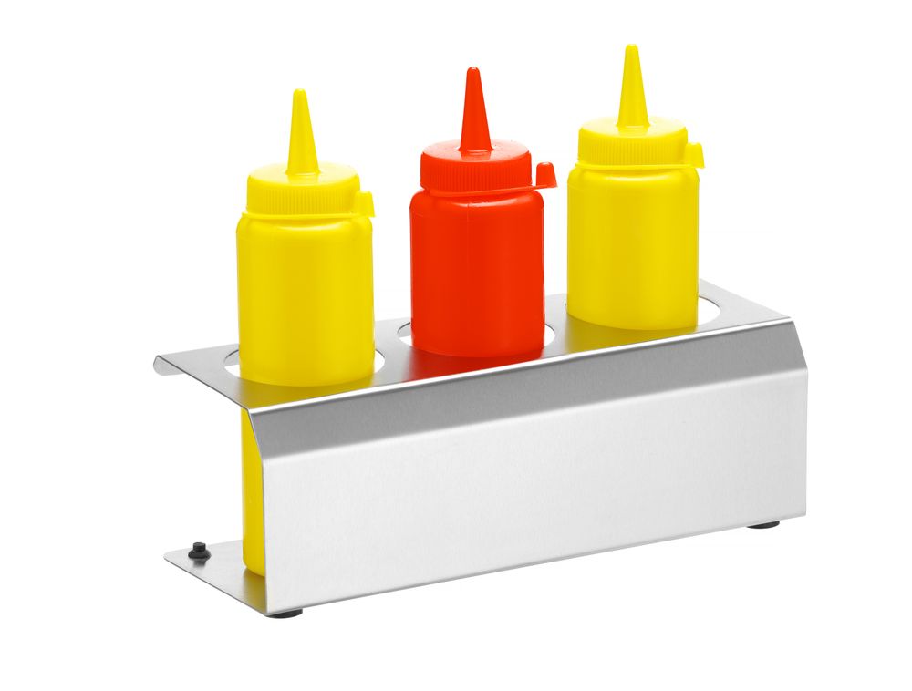 Ketchup/Sennep/Dressing holder - 3 hull - Ø70mm - for Storkjøkken - XL - Storkjøkken