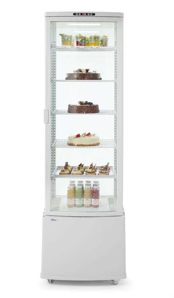 Kjøle vitrineskap 270L, Arktic, White, White, 230V/290W, 556x526X (H) 1913mm - for Storkjøkken - XL - Storkjøkken