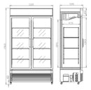 Kjøleskap med glassdører bez - 750 sl - for Storkjøkken - XL - Storkjøkken
