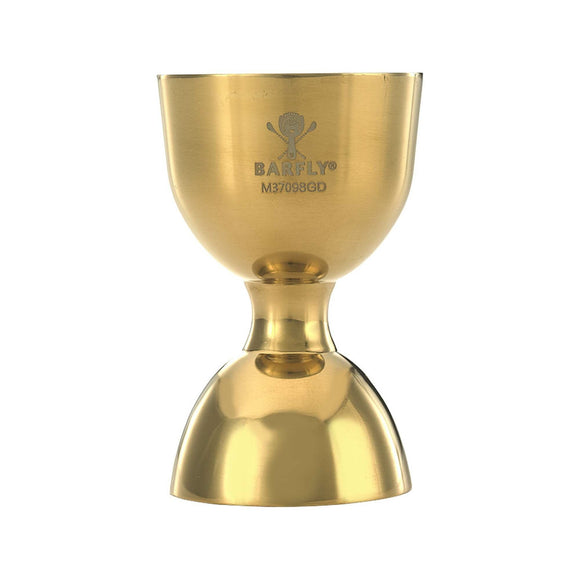 Klokkejigger med rett kant, gull, 25/50ml - for Storkjøkken - XL - Storkjøkken